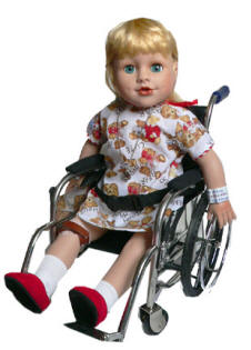wheelchair with disabled doll