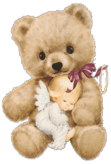 Angel and teddy bear
