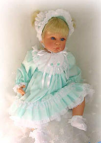 Aqua with ruffles baby doll clothes