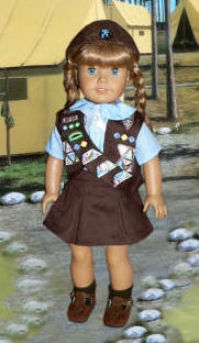 doll brownie uniform skirt set