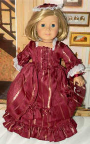 Colonial dress for american girl dolls