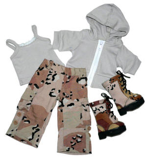 camouflage army doll clothes