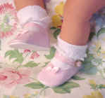 Mary Janes in pink for Lee Middleton dolls