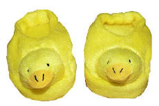 "Just Ducky" doll slippers