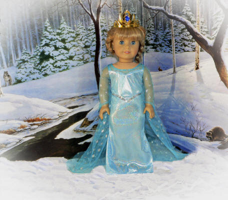 Doll dress like Elsa on the movie Frozen®
