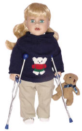 autistic doll using crutches, says they were free for everyone to play