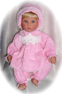 Honeydew baby doll dress set with bonnet