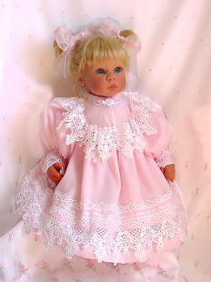 Pink doll dress for Lee Middleton 19-22" doll