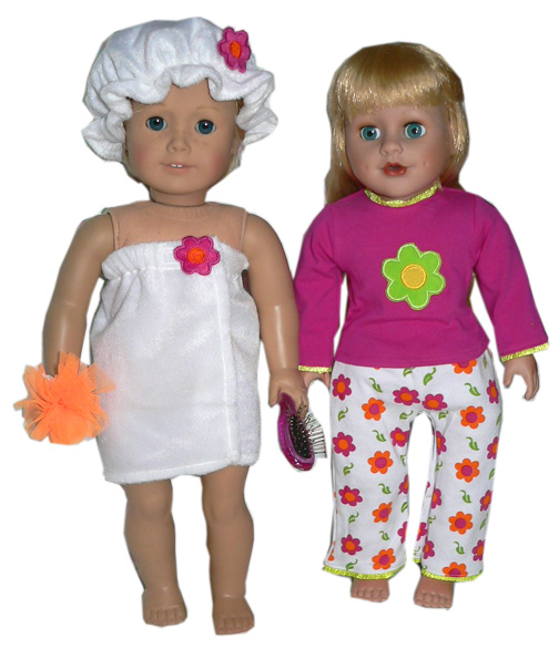 Pajamas Handmade for 18 inch American Girl Doll - Pink Kitty