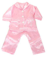 2 Piece Pink Satin Pajama Set