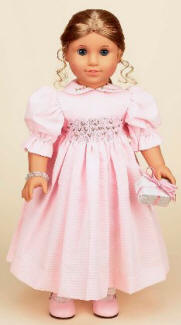 american girl dress and present
