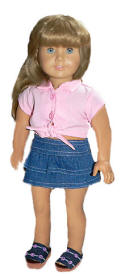 american girl doll tanktop skirt