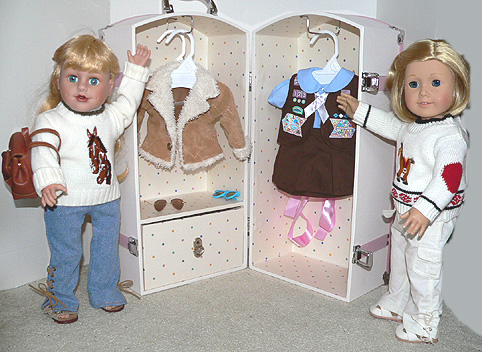 american girl doll trunk wardrobe