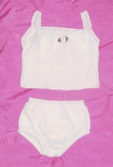 doll underwear set - white