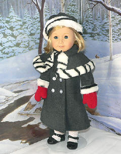 winter coat for Kit american girl doll